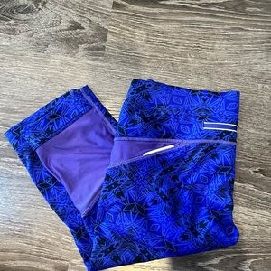 Vibrant Blue and Purple Crops-Athleta Medium